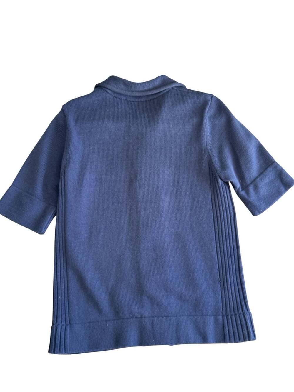 Coldwater Creek Blue Ribbed Knit Cardigan Sweater Size M - Picture 5 of 5
